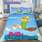 Bibi Blocksberg Multifilmi Tekikott Komplekt, Armas N&otilde;id Bibi & Isa Prindiga Laste Voodipesu 2 Padjapuuriga, Tekk Ei Kuulu Komplekti, Magamistoa Sisustus Kingitus 135x200cm