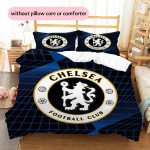 Chelsea FC Mustriga Voodipesu Kodu Dekoreerimine S&uuml;nnip&auml;evakingitus (1 * tekikott + 2 * padjap&uuml;&uuml;ri, ilma s&uuml;damikuta) 135x200cm
