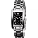 Emporio Armani AR0157 Must sihver Naiste Klassikaline K&auml;ekell 25mm h&otilde;be