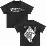 Forward Observations Group Kolju Prindiga T-s&auml;rk Meeste Vintage Pesu Must &Uuml;le suurusega Streetwear Puuvillane L&uuml;hikeste varrukatega Unisex T-s&auml;rgid S