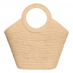 Celine Panier Br&auml;ndi Logo Kootud Rfia Kandekott Naiste k&auml;ekotid Beež 121922GTI-02VG Basic Set (Bag+Dust Bag)