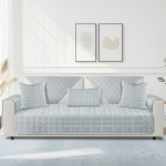 Flanell diivanipadi Four Seasons &Uuml;ldine libisemisvastane paksendatud elutoa diivani seljatoe kate Moodne pl&uuml;&uuml;s istmepadi 70x70CM 1PC hall