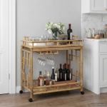 Veinik&auml;ru ratastega Looduslik 85 x 50 x 93 cm Bambus