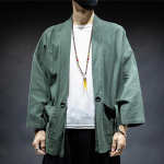 Kimonokardigan Retro Traditsiooniline Jaapani samurai Riietus Hiina stiilis puuvillane linane Haori Yukata t&auml;navar&otilde;ivad M