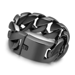 32mm Lai Roostevabast Terasest Meeste Suur Paks Raske Kettk&auml;ev&otilde;ru Hip Hop Roostevabast Terasest Punk Biker Mootorratas Meeste Aksessuaarid 18cm must