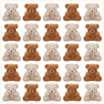 6-60 tk Mini pl&uuml;&uuml;sist kaisukaru V&auml;ike pehmo Karu Hulgim&uuml;&uuml;k Pehmoloom M&auml;nguasi Kohev karu Pulmadeks Kaunistuseks K&uuml;laliste peo kingitused 6Pcs