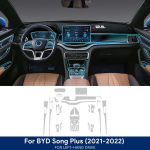 TPU V&auml;rvikaitsekile BYD Seal U Sealion 6 Song Plus DM i EV 2021-2025 Keskkonsooli Navigatsiooniekraanile 12.8in 21-22 LHD / With tools valge