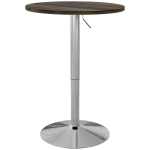 K&otilde;rge k&ouml;&ouml;gilaud K&otilde;rge &uuml;mmargune baarilaud 2 inimesele Reguleeritav k&otilde;rgus 360 kraadi p&ouml;&ouml;rlev lauaplaat 60x60x91 cm P&auml;hklipuu 60 x 60 x 91 cm