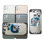 Tagumine kate iPhone 11 Pro Maxile Tagumine akukate Klaas keskmise raamiga SIM-kaardi salv K&uuml;lgmised nupud Osad Ilma v&auml;ikeste osadeta Not New for 11Red gray