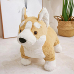 Adorables Corgi koera pl&uuml;&uuml;sm&auml;nguasi, topitud pehme loom, multikas padi, kawaii, elutruu kutsika nukk, armsad kingitused lastele, t&uuml;drukutele 45cm kollane