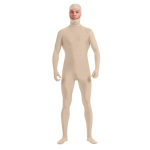 Uus T&auml;iskeha Zentai Kost&uuml;&uuml;m Halloweeni Meestele Teine Nahk Tihedad &Uuml;likonnad Spandex Nailon Bodysuit Cosplay Kost&uuml;&uuml;mid 140 beige