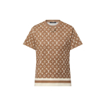 LOUIS VUITTON triibulise aktsendiga monogrammiga T-s&auml;rk 1AB9HB XXS brown