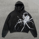 Raske pesuga meeste kapuutsiga dressipluus Y2k Gooti riided Retro t&auml;navamood Mustriga Naiste Pullover Vabaaja Mood meestele Harajuku XXXL