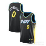 Meeste Korvpallivorm Indiana Pacers Tyrese Haliburton 0 City Edition &Otilde;mmeldud NBA F&auml;nnitooted Medium