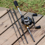 &Otilde;ngeritvrulli kombineeritud p&uuml;&uuml;gikepp koos Baitcasting Reel Kitiga Rod and Left Reel