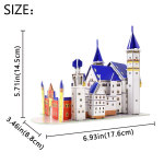 Vahtplastist 3D-m&otilde;istatus Uus Luigekiviloss Maailma arhitektuurne pusle ehitusmudelite komplekt lastele m&auml;nguasja kingitus