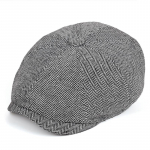 Meeste bareti m&uuml;ts Retro Style Flat Hat Puuvillane mood Newsboy m&uuml;tsid helehall v&auml;rv