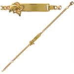 Les Tr&eacute;sors De Lily [B9933] - Gourmette Plaqu&eacute; Or 'Bambino Dauphin' Dor&eacute; - 16 cm 5 mm kuld