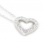 Altesse [F0115] - Collier Argent 'Love Sublime' Blanc valge