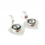 Les Tr&eacute;sors De Lily [G5121] - Boucles Cr&eacute;ateur 'Kilimanjaro' gris argent&eacute; hall