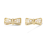 Les Tr&eacute;sors De Lily [L7018] - kullatud k&otilde;rvar&otilde;ngad 'Romantic Knot' valgest kullast - 11x4 mm kuld
