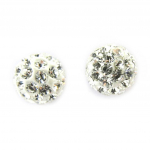 Les Tr&eacute;sors De Lily [M0930] - Boucles Argent 'Sissi' blanc (cristal) valge