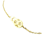 7bis [Q1349] - Bracelet artisanal 'Poup&eacute;es Russes' dor&eacute; -  13x5 mm kuld