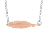 Les Tr&eacute;sors De Lily [Q9384] - Collier Argent artisanal 'Navajos' ros&eacute; argent&eacute; (rhodi&eacute;) - 30x8 mm Heleroosa