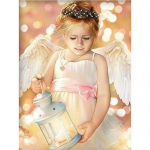 5D Teemanttikandid Mosaiik Ingel T&uuml;druk Rhinestone Teemantmaal Ristpistes 20X30CM