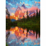 Teemantmaal Rhinestone'ist DIY Teemanttikandid Maastik Waterfall Mountain 20X30CM