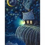 Full Drill Teemantmaal 5D DIY Tikand Ristpistes Maastiku Teemantmosaiik Kodukaunistus 20X30CM