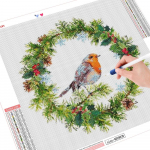 T&auml;isruudukujuline teemanttikandid lind teemantmaaling j&otilde;ulup&auml;rg mosaiik k&auml;sitsi valmistatud kingitus kaunistused toale Full Round 30x30CM