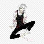 Istuv Ken Kaneki Manga triikimine r&otilde;ivaste plaastritel Aplikatsioonid Kleebised riietel Kuumustundlik kohandatud plaaster