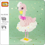 LOZ 9248 Loomade Maailm Ballett Flamingo Tants Luigelind 3D mudel DIY Mini Teemantklotsid Tellised Ehitusm&auml;nguasi ilma kastita
