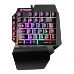 FONKEN mehaaniline m&auml;nguklaviatuur RGB taustavalgustusega kaasaskantav minim&auml;nguri teravupilukk Throne vasakpoolne m&auml;ngukontroller PS4 Xboxi m&auml;ngijad must