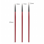 3 tk/komplekt 5/7/11 mm k&uuml;&uuml;nekunsti laineri v&auml;rvimispintsel &otilde;huke triibuline joonistuspliiats DIY UV geeliotsad Prantsuse disaini manik&uuml;&uuml;ri t&ouml;&ouml;riist veinipunane v&auml;rv