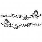 ATV jaoks veekindel 2 tk dekoratiivne kleebis naljakas muster hea visuaalne efekt liblikas lill auto kere deka valge