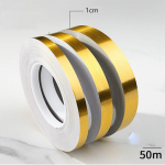 Keraamiliste plaatide vahelint Decor Kuldne H&otilde;be must Isekleepuv seina Kodukaunistus 1cm*50m