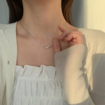 ANENJERY Micro Zircon Number 8 Risti kaelakee Naistele Lihtsad rangluu keti aksessuaarid