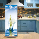 Lillelind 3D kleebis k&uuml;lmkapile veekindel k&ouml;&ouml;gi tapeet m&ouml;&ouml;bli kaunistus plakat ukse seinamaal k&uuml;lmkapi kaane kleebised 60x150cm(1 pcs)