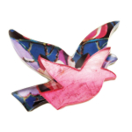 Les Tr&eacute;sors De Lily [R4279] &ndash; k&auml;sitsi valmistatud pross  Mistinguette  sinine roosa (tuvi) - 50x40 mm sinine