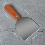 Puidust k&auml;epidemega poolringikujuline labidas roostevabast terasest n&otilde;ud Labidas raualaud P&otilde;letav h&auml;rja k&uuml;hvel Spaatel pannkoogilabidas