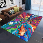 Fatima k&auml;si tr&uuml;kitud vaip Laste vaip elutuba magamistuba Ilus vaip libisemiskindel uksematt fotograafia rekvisiidid kingitus vaip 50cm x 80cm
