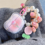 Gradient Pink Tulips K&auml;ev&otilde;ru 3D Flower Love Heart k&otilde;rvaklappide &uuml;mbris Apple Airpods 1 3 Pro 2nd 2 juhtmevaba Bluetoothi ​​laadimiskasti jaoks For Airpods 1 2