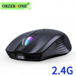 3-režiimiline taaslaetav juhtmevaba m&auml;nguhiir Rgb Esports Ergonoomiline arvutihiir 2,4 GHz Bluetooth-hiir USB-vastuv&otilde;tjaga 2.4G Black