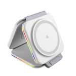 Kokkupandav 3-&uuml;hes magnetiline juhtmevaba laadimispadi Qi 15W iPhone 13/12/11 Pro Max Iwatch 7/6/5 Airpods LED-laadimisjaam