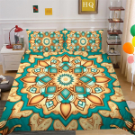 3D India teemaline voodipesukomplekt Paisley lilleline tekikate Padjap&uuml;&uuml;r 2/3 USA/UK/EL/AU t&auml;issuuruses pehme kiiresti kuivav dekoratiivne tekikate Baby 100x135cm