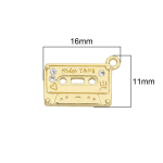 Vasest armsa s&uuml;damega magnetlint jalan&otilde;el, ripatsid kaelakee k&otilde;rvar&otilde;nga k&auml;ev&otilde;ru valmistamiseks 11X16mm kuld