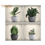 4 tk/komplekti seinakaunistuste kleebis Veekindel isetegemine eemaldatav pilkup&uuml;&uuml;dev elutoakaunistus Magamistoa kaunistus seinakaunistusega kleebis kodutarbed roheline