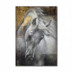 Moodne Kuldvalge Hobune L&otilde;uendmaalid Loomade plakatid ja tr&uuml;kised Seinakunstipildid elutoa kodukaunistamiseks Cuadros 70X100cm Unframed